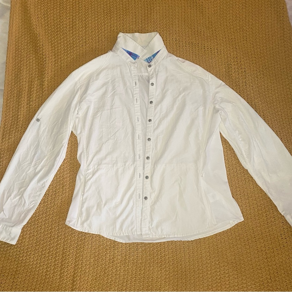 Kuhl White Nylon Button-Up Shirt
